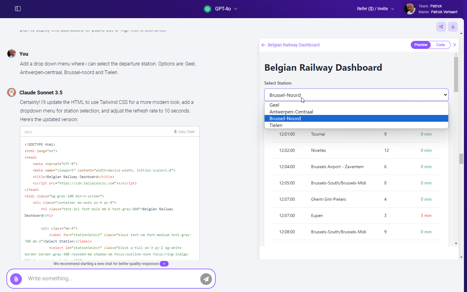 Belgium Railway Dashboard