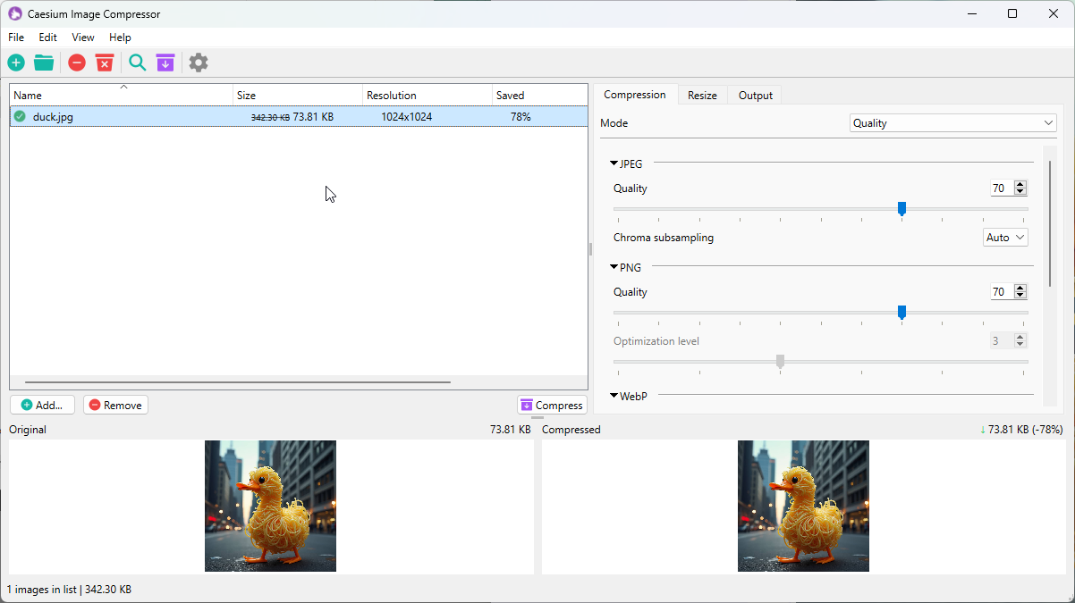 Caesium Image Compressor